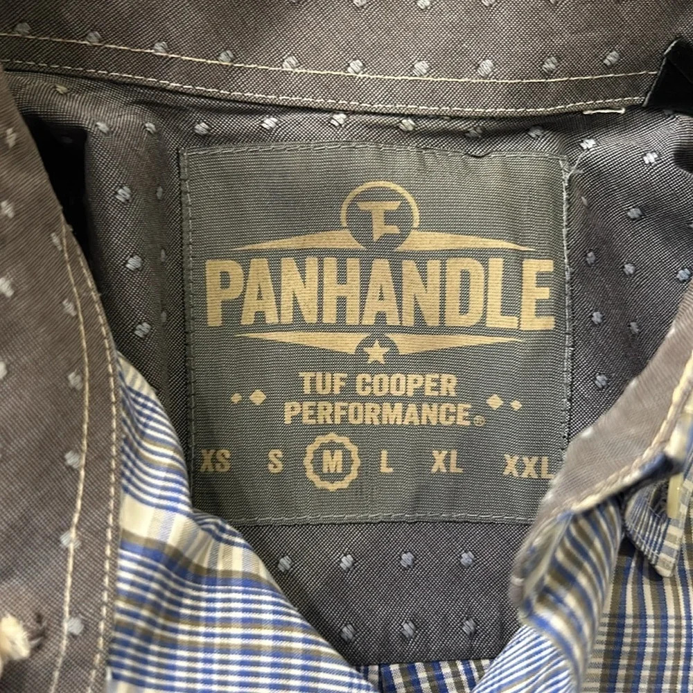 Panhandle Slim Tuf Cooper Performance Plaid Short Sleeve Button Down Shirt - Picture 4 of 7